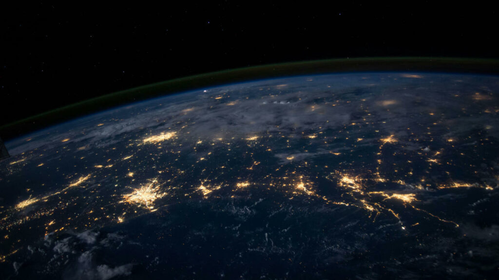 Vista di una parte degli Stati Uniti dallo spazio.